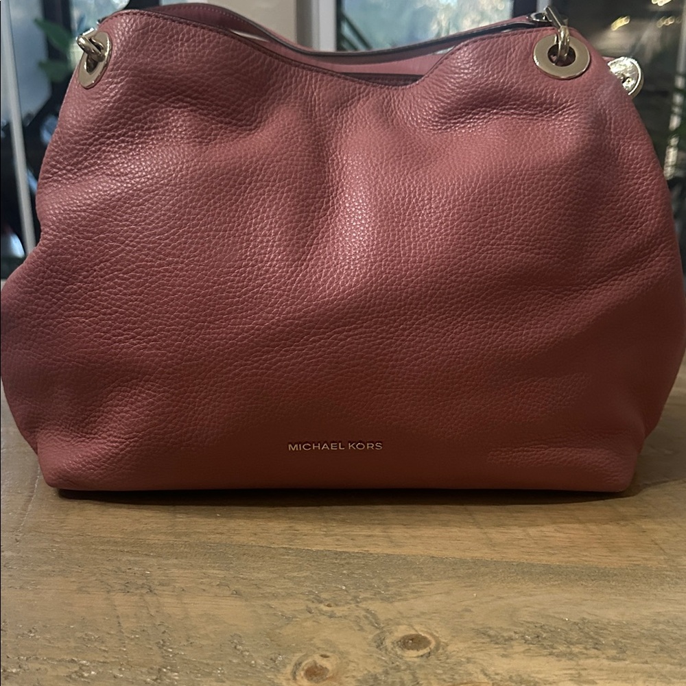 Michael Kors pink Leather Hobo Bag